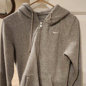 Nike Womans Full Zip tagless Hoodie Grey Size S